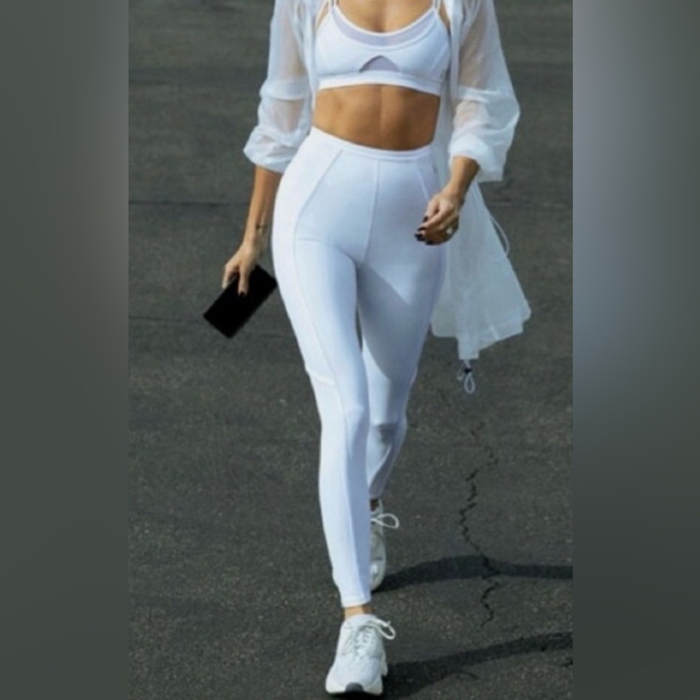 Good American The High Waist Corset Leggings White ~Size3
